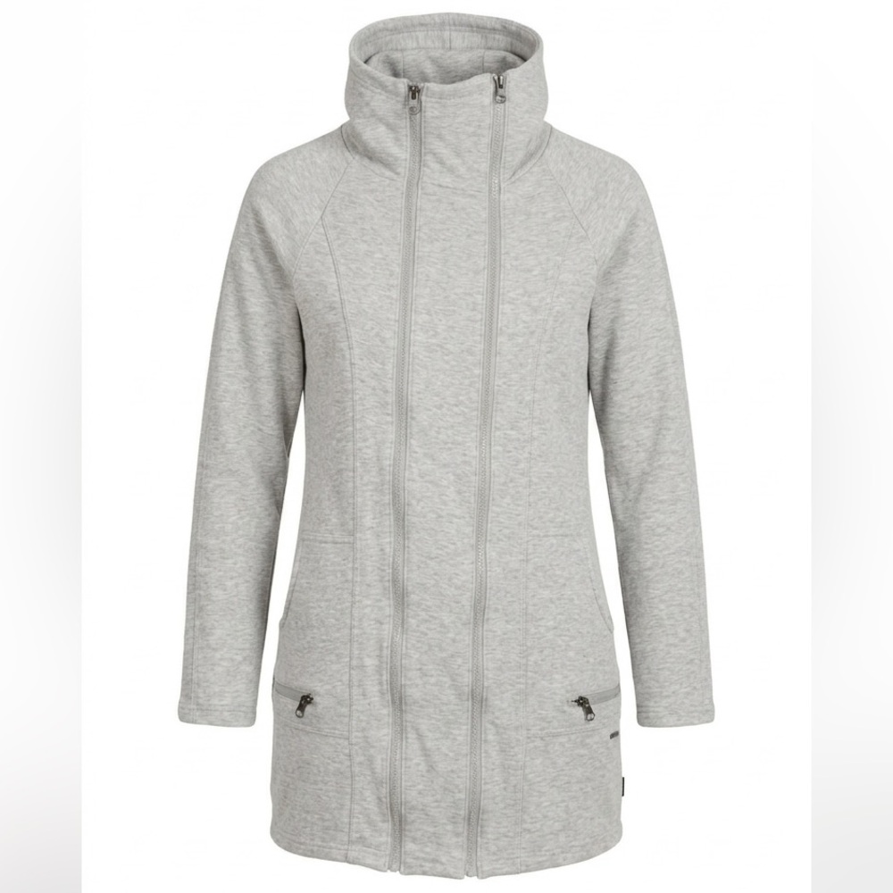 Triple Five Soul Y2K Grey Longline Double Zip Up Hoodie Jacket Women’s XS